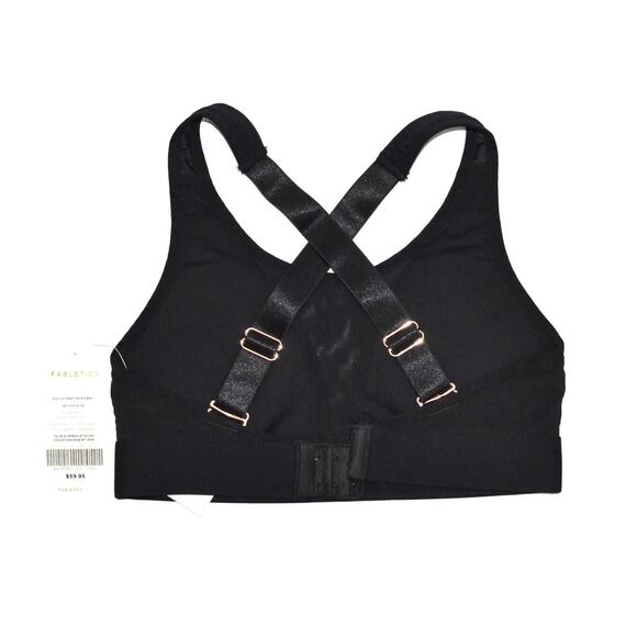 A6 NWT FABLETICS Black Zoe High Impact Sports Bra III W/Removable Cups Sz XS $60 - Picture 4 of 6